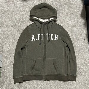 Vintage 2010s Abercrombie & Fitch Fur Lined Zip Up Hoodie